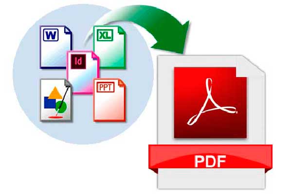 Arxius creats en diferents programes que s'han de convertir a PDF